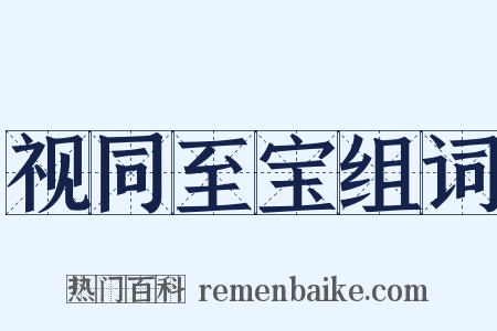视同至宝组词是什么意思的图片